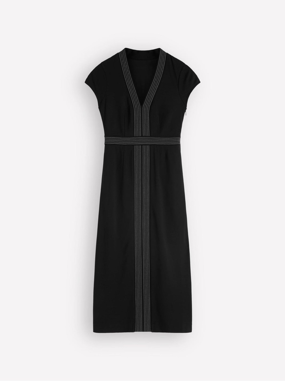 Boden Topstitch Ponte Work Dress Black 12 - Picture 5 of 13